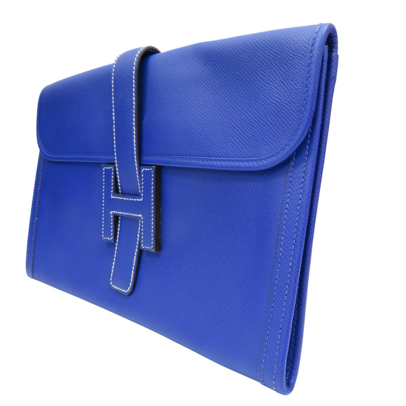 電光藍 Epsom牛皮 Jige PM 手拿包 X刻【HERMES 愛馬仕】-2