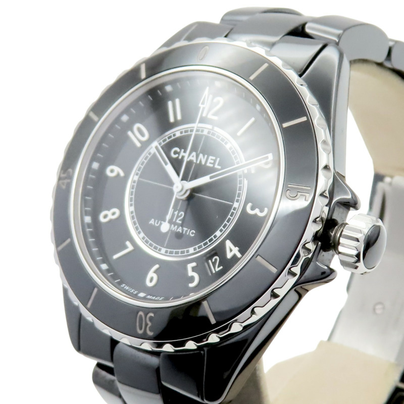 黑色錶盤 陶瓷 不鏽鋼 J12 腕錶【CHANEL 香奈兒】 H5697-3