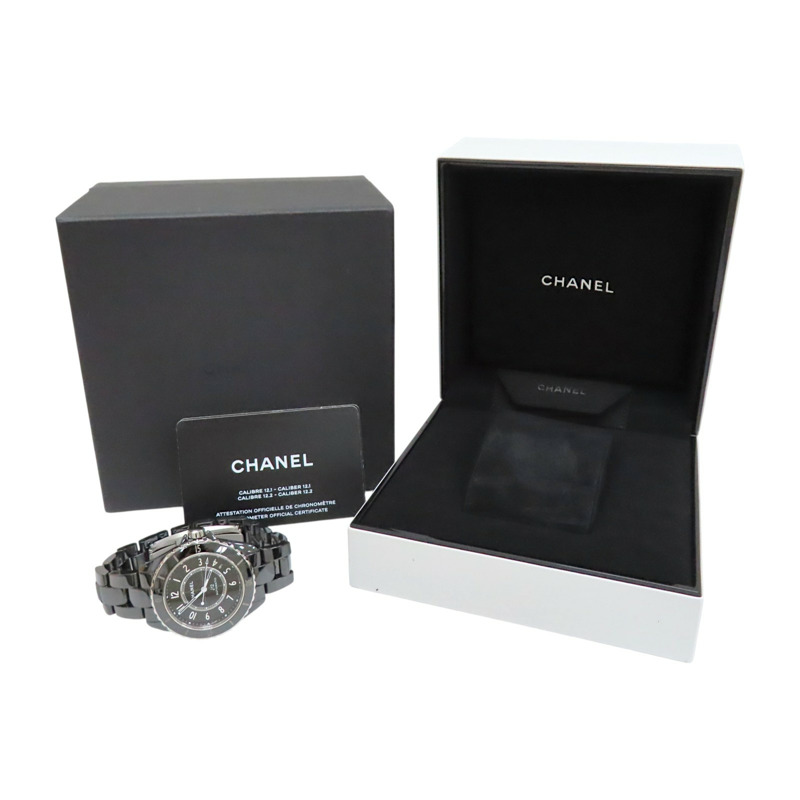黑色錶盤 陶瓷 不鏽鋼 J12 腕錶【CHANEL 香奈兒】 H5697-16