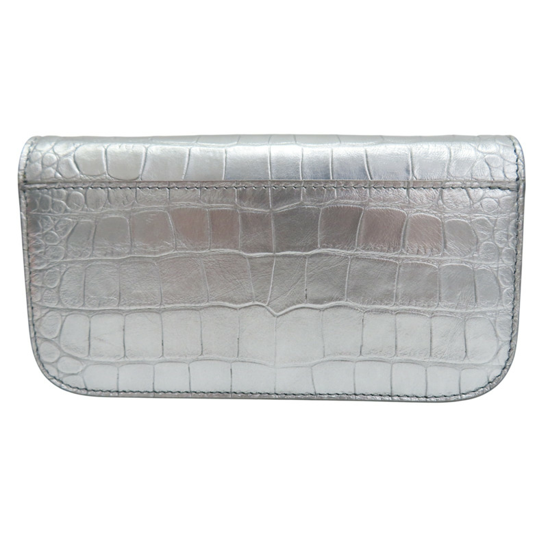 銀色 牛皮壓紋 Gossip WOC 單肩包【BALENCIAGA 巴黎世家】 688894-1