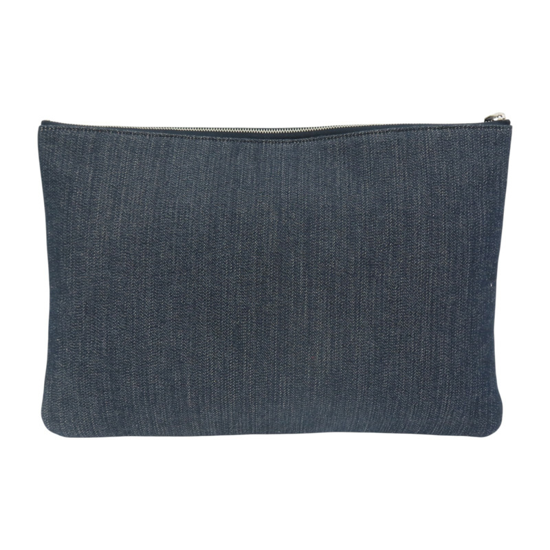 藍色 丹寧布 Deauville Pouch 手拿包【CHANEL 香奈兒】 A80117-1