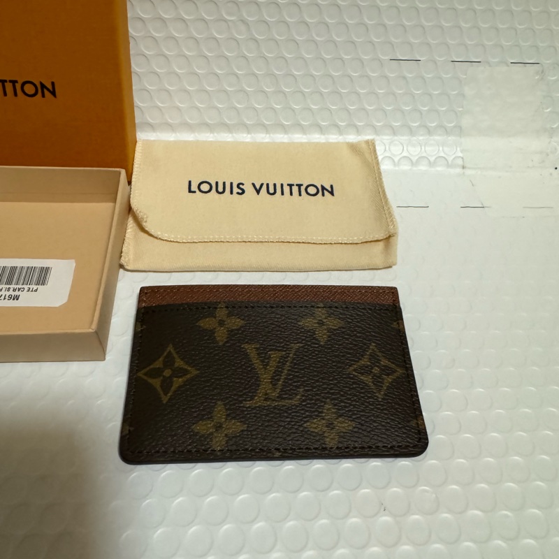Lv monogram 經典老花啡色卡包-9