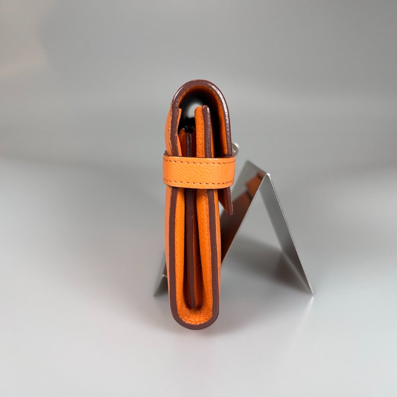 HERMES □M刻 愛馬仕橘Kelly長夾-2