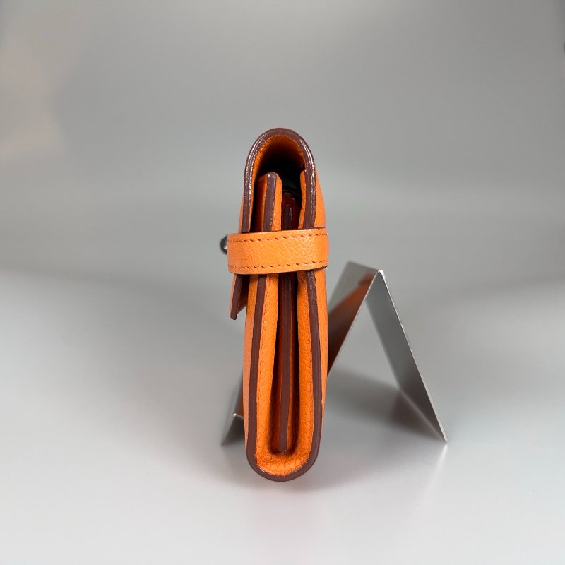 HERMES □M刻 愛馬仕橘Kelly長夾-3