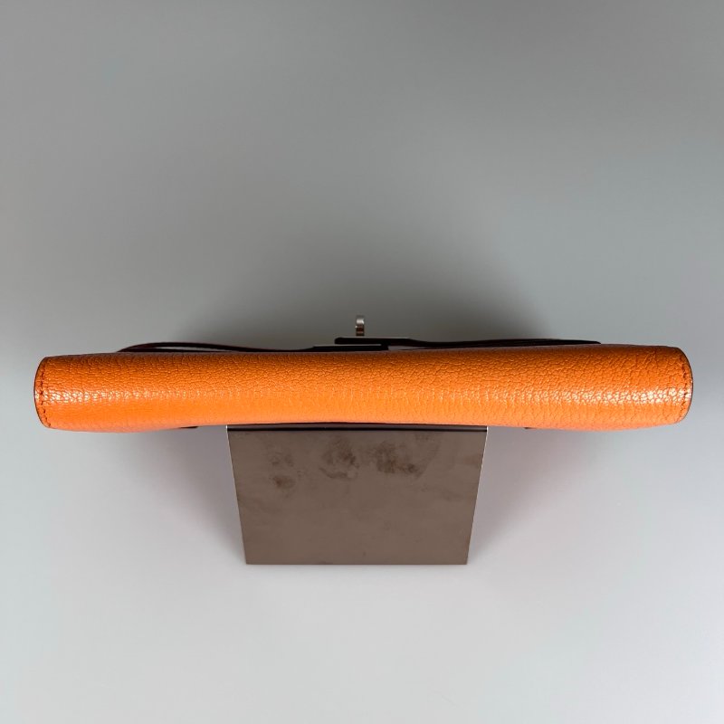 HERMES □M刻 愛馬仕橘Kelly長夾-4