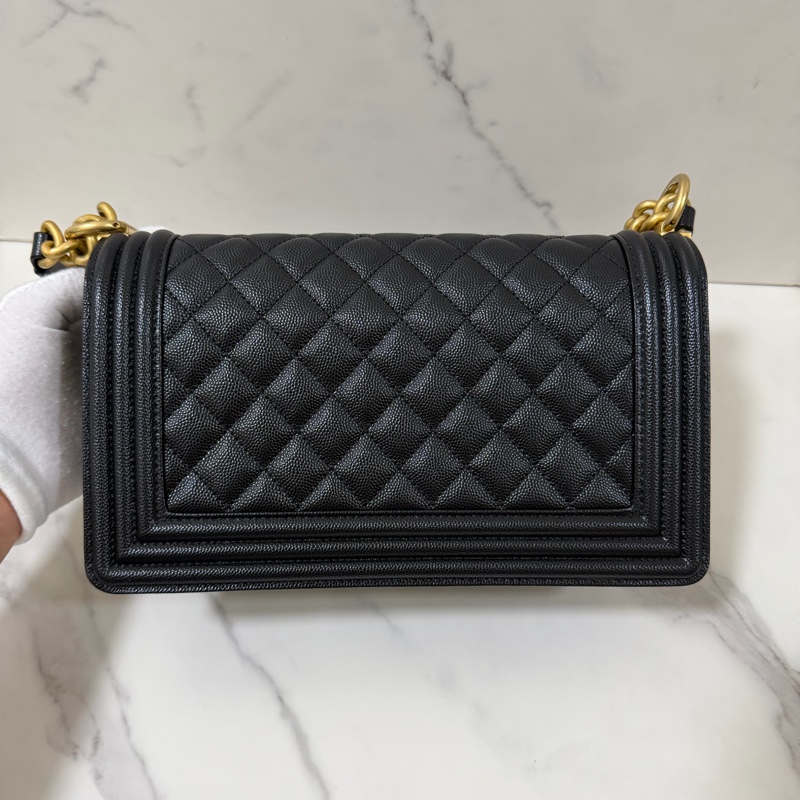 🔥🔥CHANEL Boy25 黑金荔枝皮🔥🔥 晶片 購證&發票-3