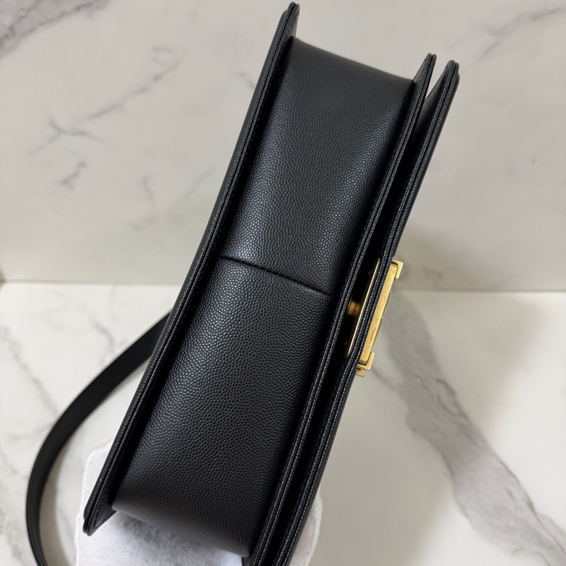 🔥🔥CHANEL Boy25 黑金荔枝皮🔥🔥 晶片 購證&發票-5