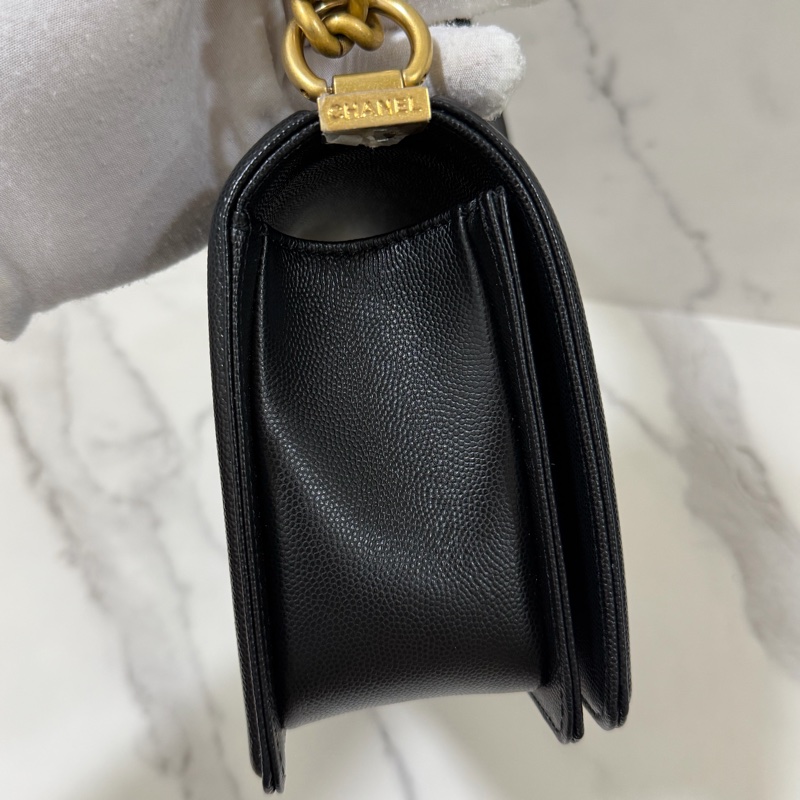 🔥🔥CHANEL Boy25 黑金荔枝皮🔥🔥 晶片 購證&發票-7