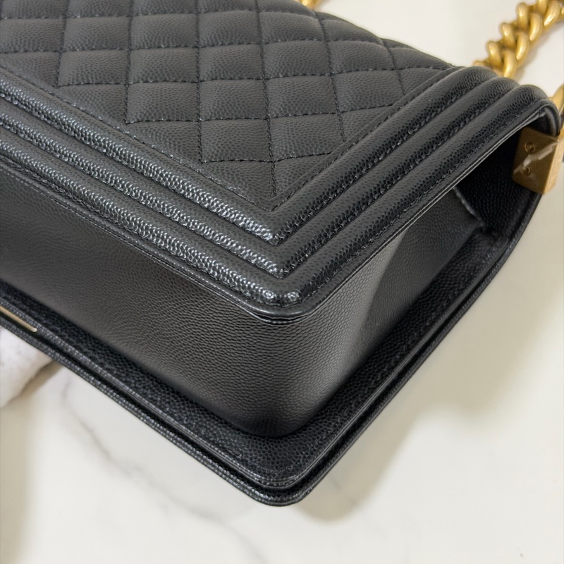 🔥🔥CHANEL Boy25 黑金荔枝皮🔥🔥 晶片 購證&發票-16