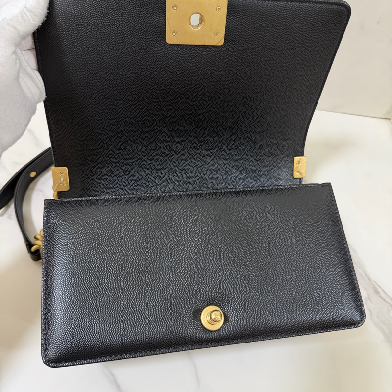 🔥🔥CHANEL Boy25 黑金荔枝皮🔥🔥 晶片 購證&發票-19