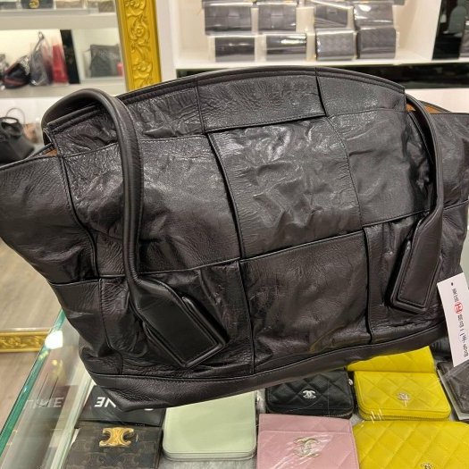 東區正精品㊣Bottega Veneta BV 691680 黑色全皮大格編織手提包肩背包大款 RZ4435-4