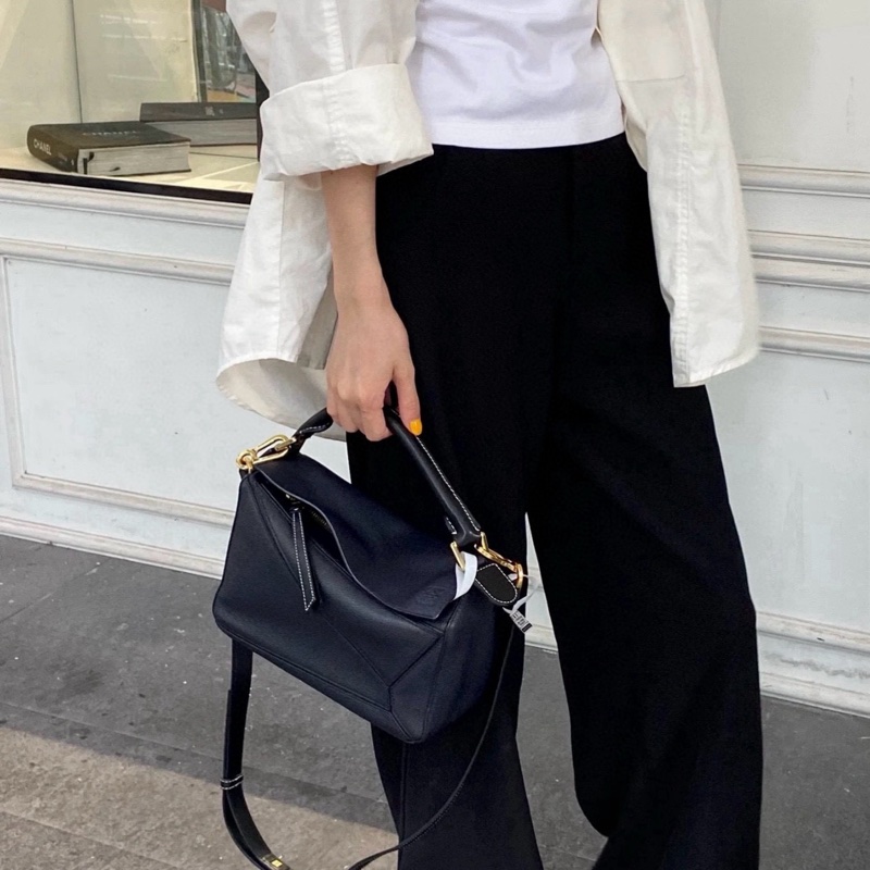 Loewe羅意威 午夜藍puzzle幾何變形包 小號-8