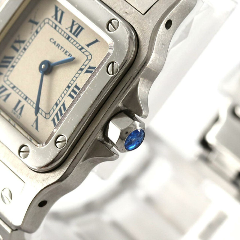 卡地亞 Santos Galbe SM W20017D6 不鏽鋼石英錶-2