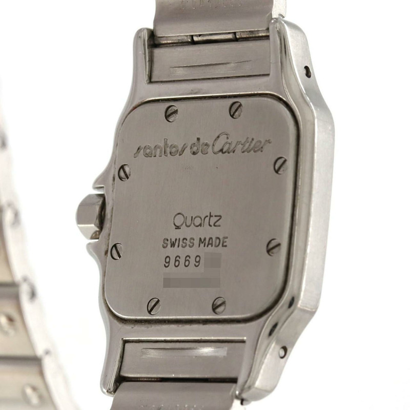 卡地亞 Santos Galbe SM W20017D6 不鏽鋼石英錶-4