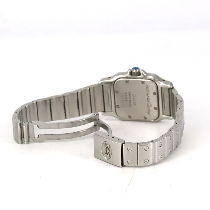 卡地亞 Santos Galbe SM W20017D6 不鏽鋼石英錶-5