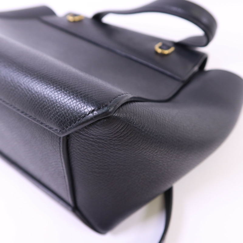 CELINE 牛皮皮革Nano Belt Bag金扣手挽肩背兩用袋-13