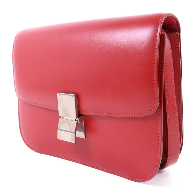 CELINE 牛皮皮革Classic Box銀扣肩背袋-2