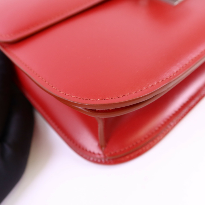CELINE 牛皮皮革Classic Box銀扣肩背袋-12