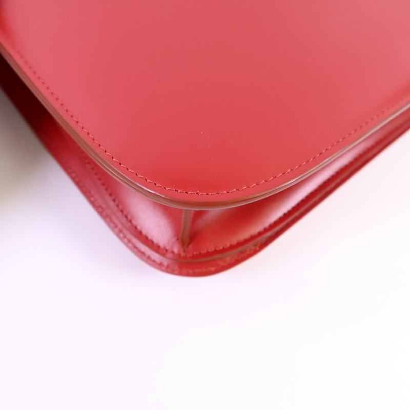 CELINE 牛皮皮革Classic Box銀扣肩背袋-14