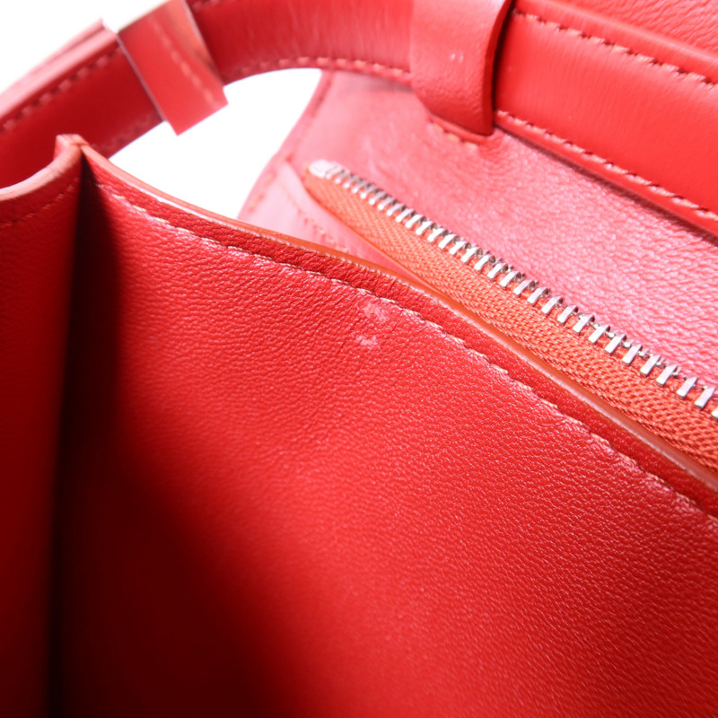 CELINE 牛皮皮革Classic Box銀扣肩背袋-20