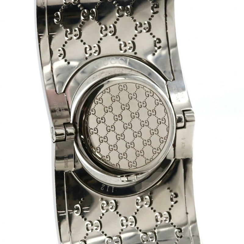 Gucci Toile 112 不鏽鋼石英錶-4