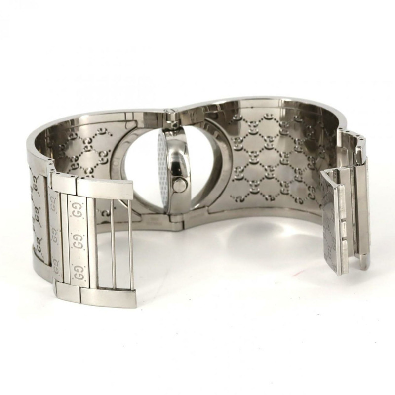 Gucci Toile 112 不鏽鋼石英錶-5