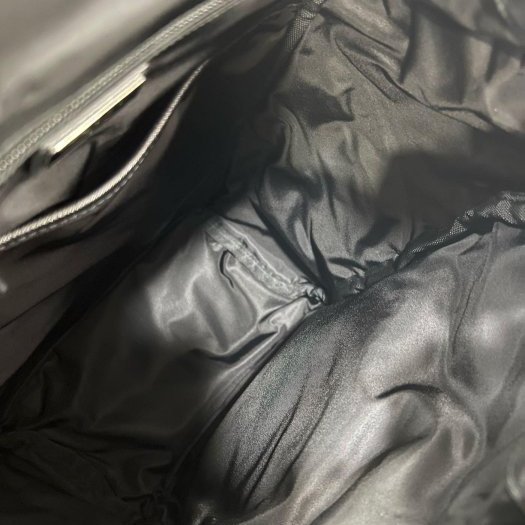 東區正精品㊣PRADA 2VZ135 全新黑色尼龍銀三角牌束口前口袋拉鍊口袋大後背包 RZ5833-3