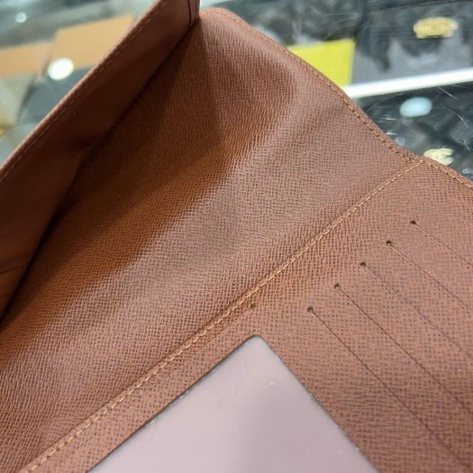 東區正精品㊣LOUIS VUITTON LV M60123 字紋曼哈頓三折釦子長夾 RA1697-2