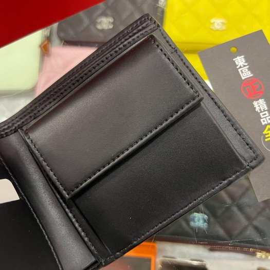 東區正精品㊣ VALENTINO VLTN 全新黑色皮革白字零錢袋短夾皮夾 RZ4431-4