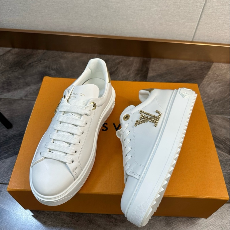 全新 LV 路易威登 新款Time out 水鑽大logo 小白鞋 35碼-1
