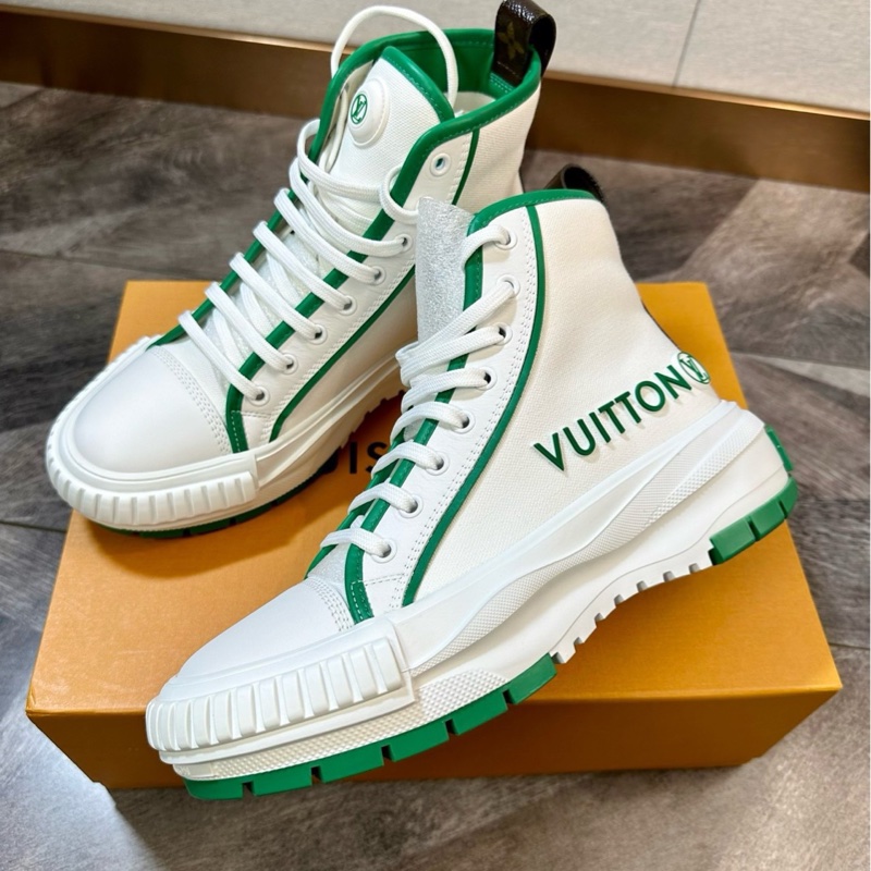 全新 LV 路易威登 Squad 字母logo厚底高幫餅乾鞋 35碼-3