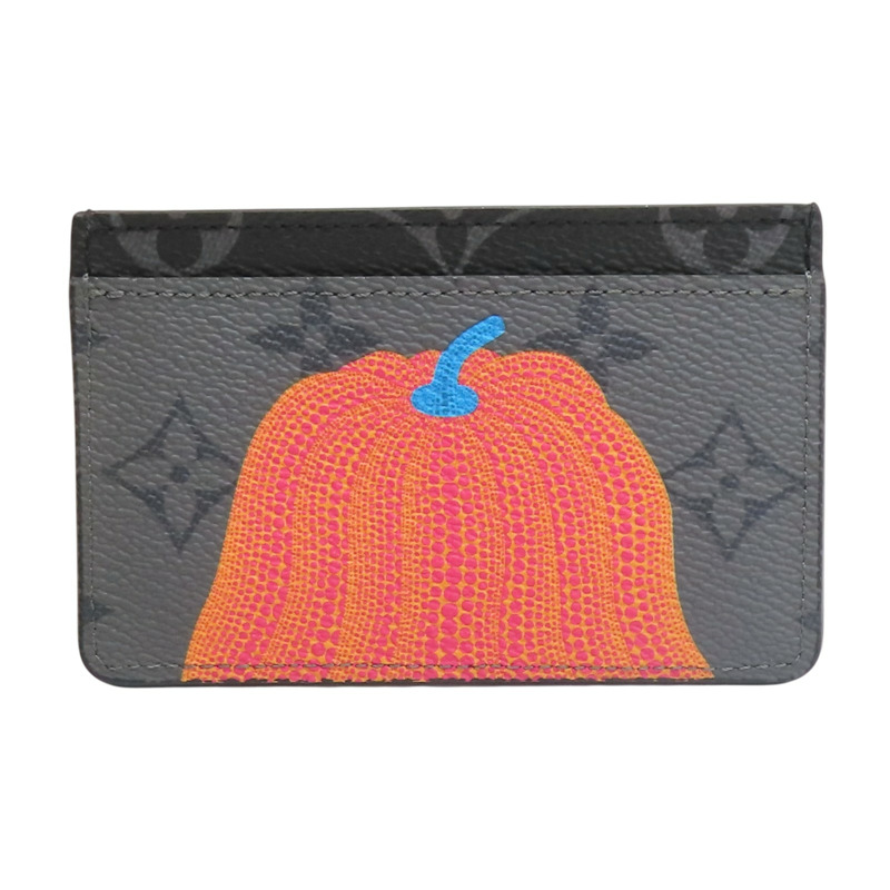 灰黑色 原花帆布 名片夾 卡夾 草間彌生聯名【LOUIS VUITTON LV 路易威登】 M81968-1