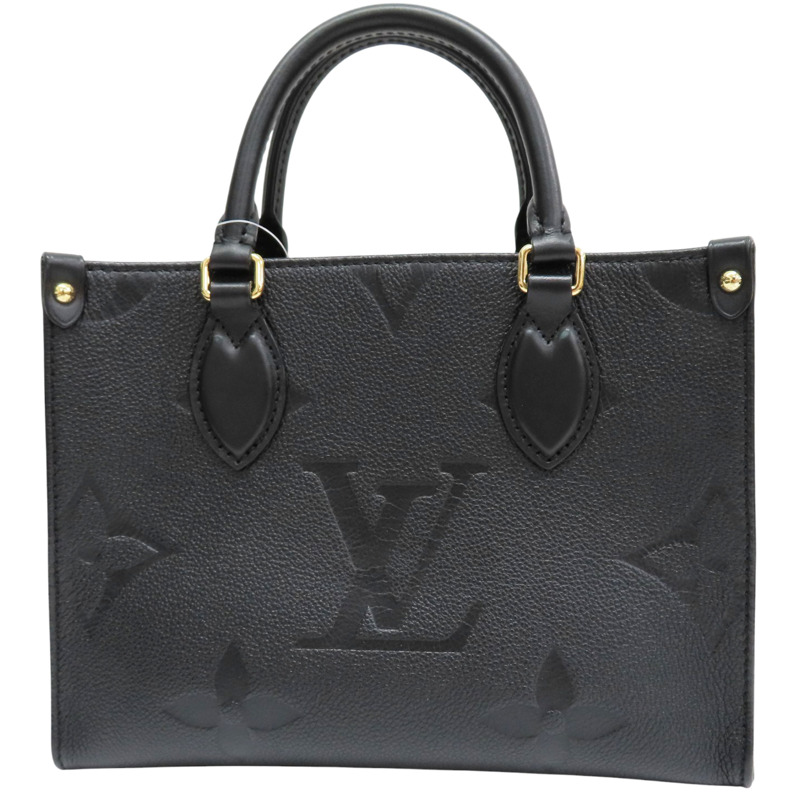 黑色 原花 牛皮 壓紋 Onthego PM 兩用包【LOUIS VUITTON LV 路易威登】 M45653-1