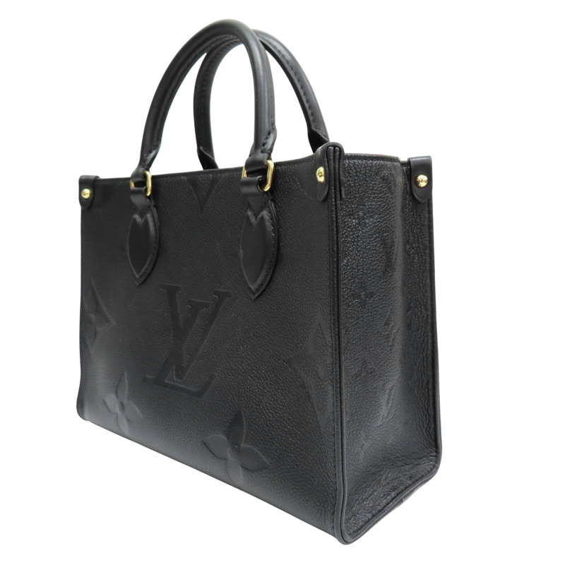 黑色 原花 牛皮 壓紋 Onthego PM 兩用包【LOUIS VUITTON LV 路易威登】 M45653-2