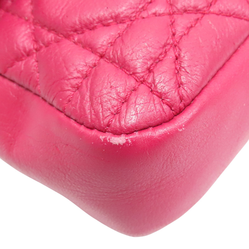 桃紅色 羊皮 肩背包【Dior 迪奧】-9