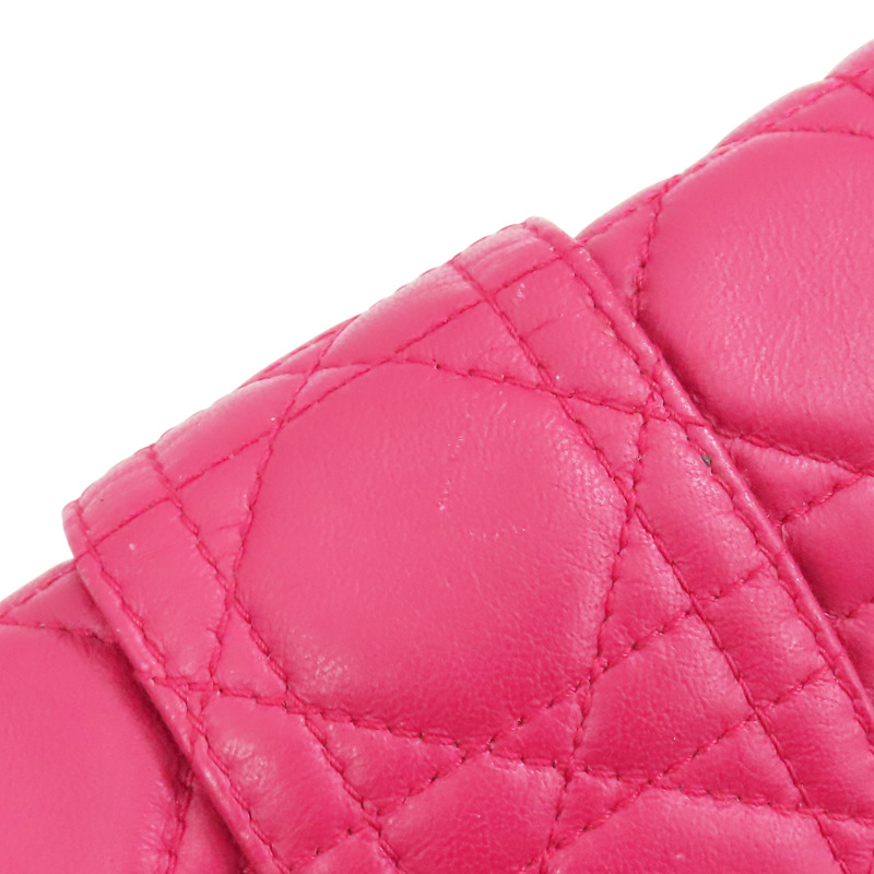 桃紅色 羊皮 肩背包【Dior 迪奧】-14