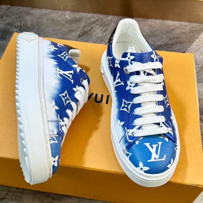 全新 LV 路易威登 Time out 藍色漸變滿logo 36碼-2