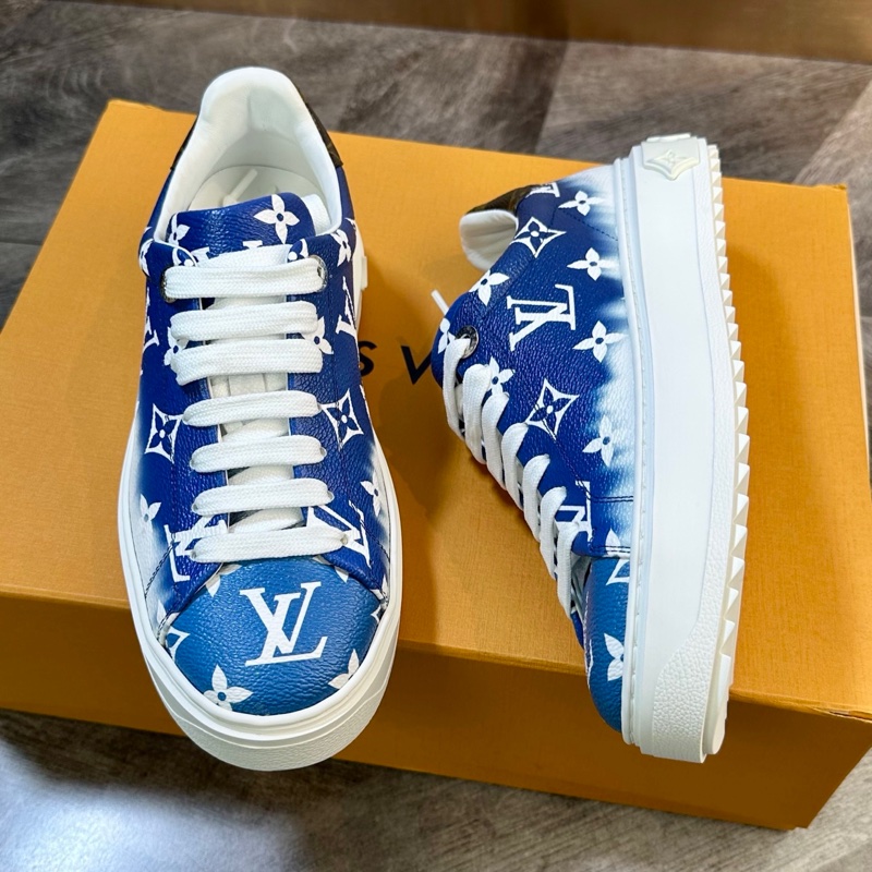 全新 LV 路易威登 Time out 藍色漸變滿logo 36碼-3