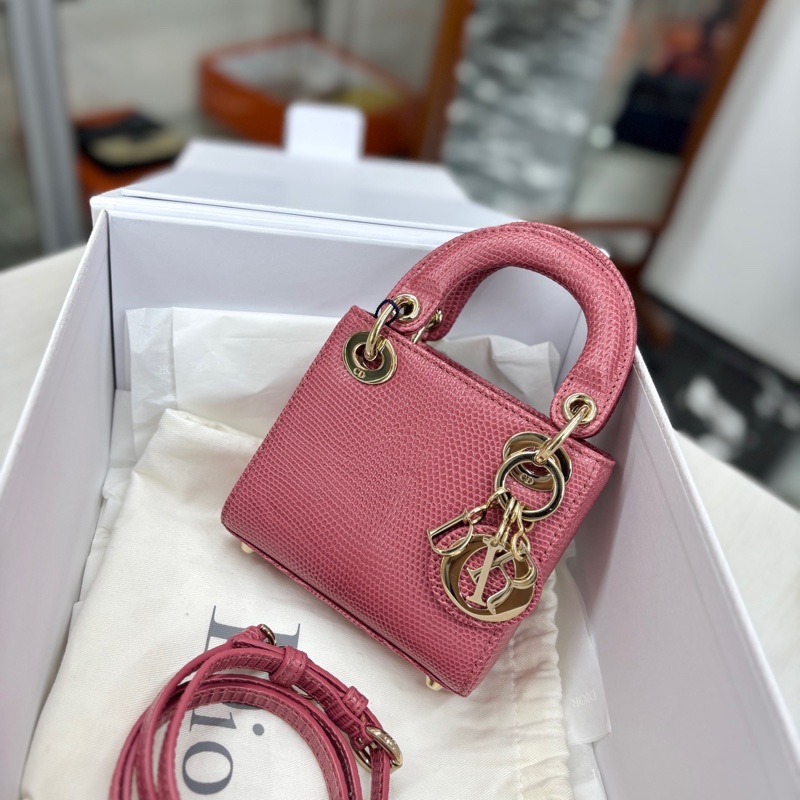Dior乾燥玫瑰粉蜥蜴皮戴妃mini-0