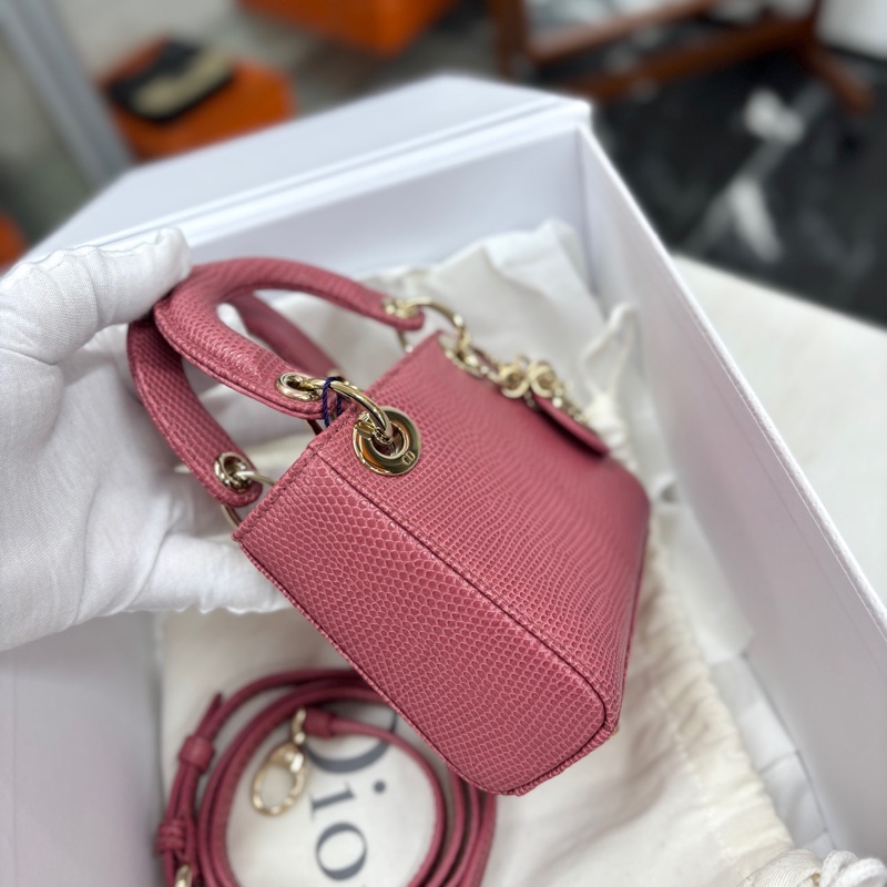 Dior乾燥玫瑰粉蜥蜴皮戴妃mini-1
