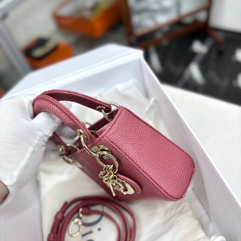 Dior乾燥玫瑰粉蜥蜴皮戴妃mini-2