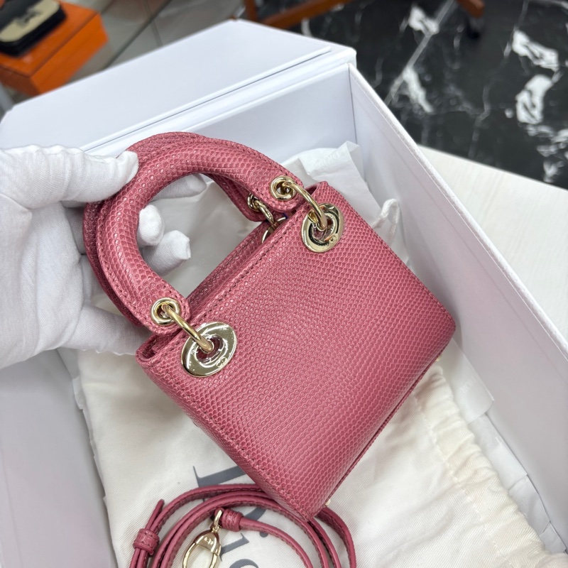 Dior乾燥玫瑰粉蜥蜴皮戴妃mini-3