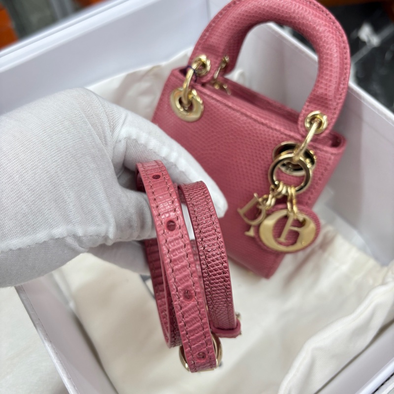 Dior乾燥玫瑰粉蜥蜴皮戴妃mini-4