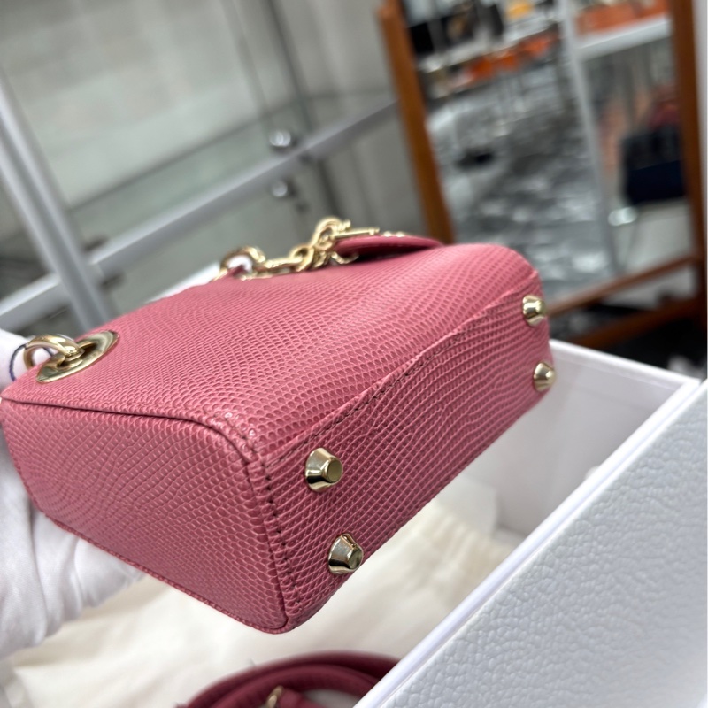 Dior乾燥玫瑰粉蜥蜴皮戴妃mini-6