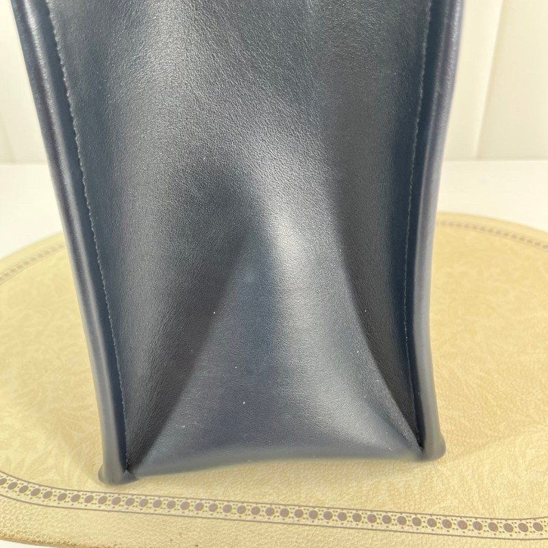 DIOR迪奧  Booktote藍色老花刺繡拼皮托特包手提斜挎包 內裡整潔 容量大 外出日常都適合-8