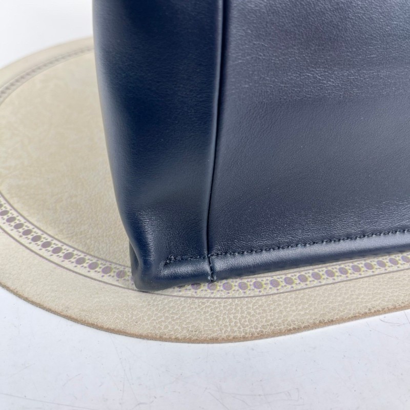 DIOR迪奧  Booktote藍色老花刺繡拼皮托特包手提斜挎包 內裡整潔 容量大 外出日常都適合-14