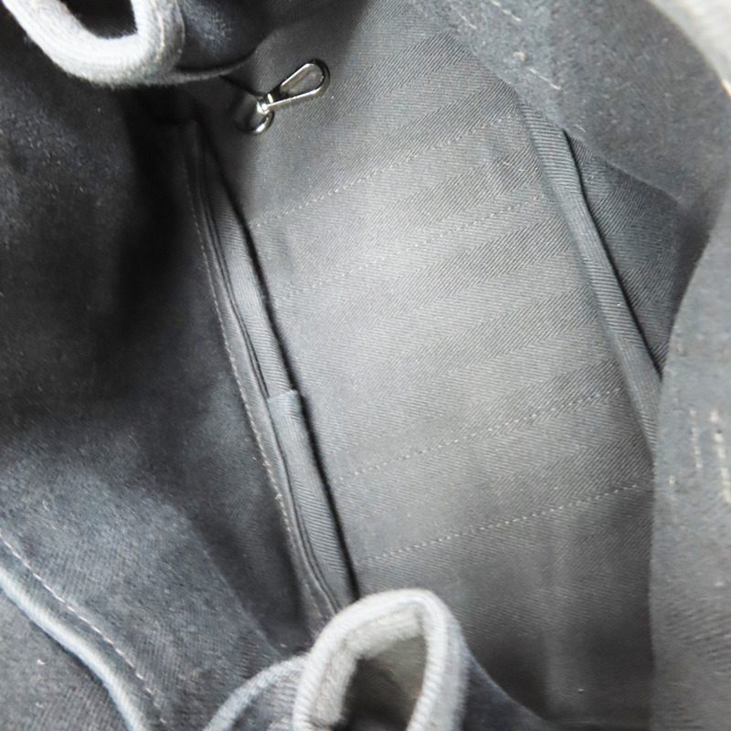 黑色 帆布 Valparaiso PM 手提包 口J刻【HERMES 愛馬仕】-4