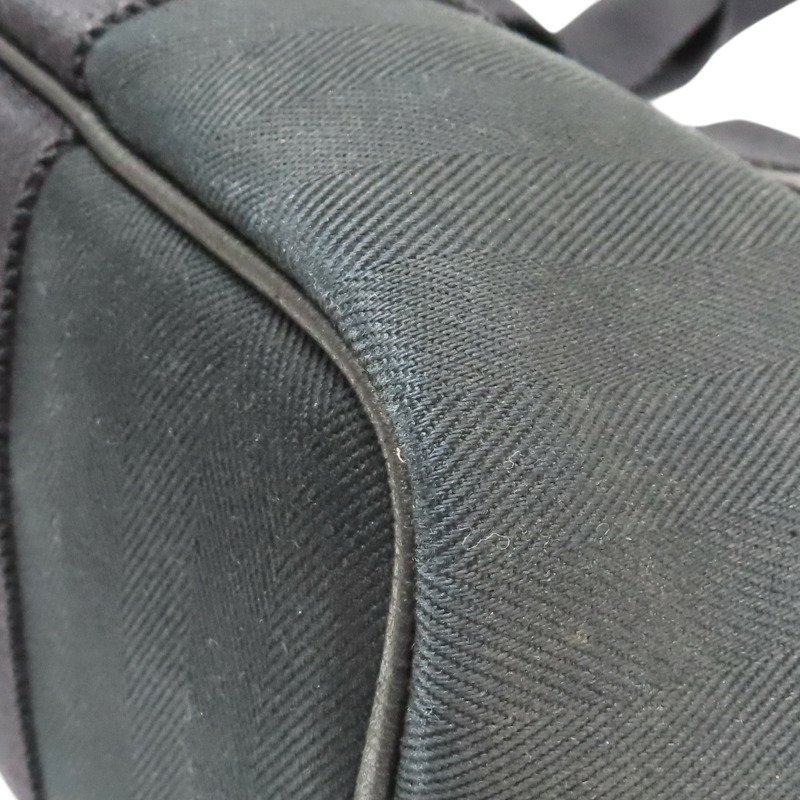 黑色 帆布 Valparaiso PM 手提包 口J刻【HERMES 愛馬仕】-10