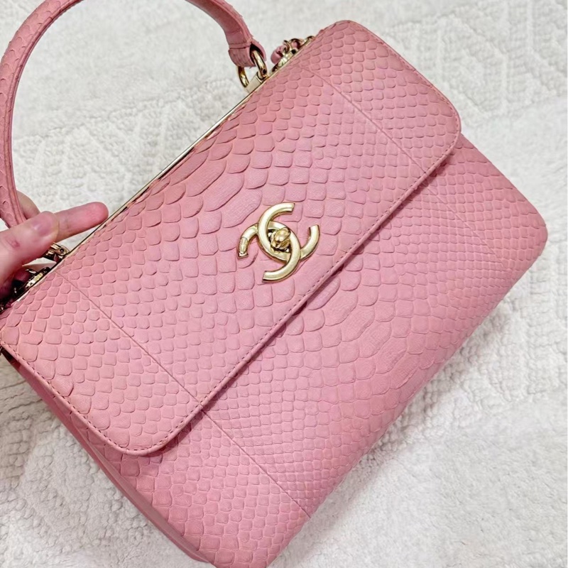 Chanel粉金蛇皮 Trendy CC-0
