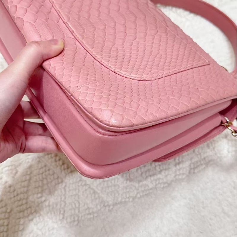 Chanel粉金蛇皮 Trendy CC-2